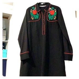 Zara mini dress with flower appliqué